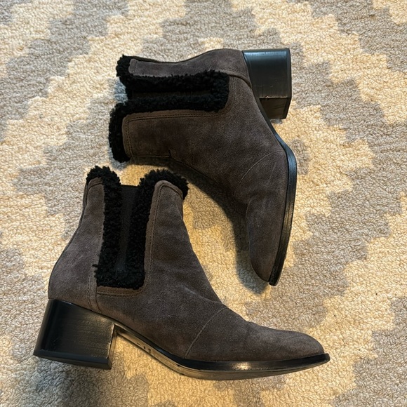 Rag & Bone suede and shearling booties size 37 - Picture 1 of 7